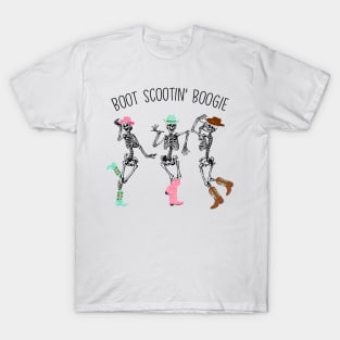 Boot Scootin Spooky Skeleton Cowboy T-Shirt